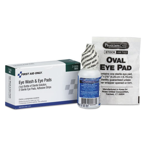 ESFAO7009 - Eyewash Set W-eyepads And Adhesive Strips