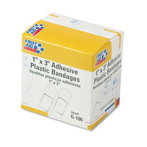 ESFAOG106 - Plastic Adhesive Bandages, 1" X 3", 100-box