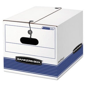 ESFEL0002501 - Stor-file Storage Box, Legal-letter, Tie Closure, White-blue, 4-carton