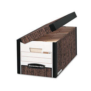 ESFEL00052 - Systematic Medium-Duty Storage Boxes, Letter-legal, Woodgrain, 12-ct