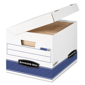 ESFEL0005502 - Systematic Medium-Duty Storage Boxes, Letter-legal, White-blue, 12-ct