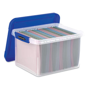 ESFEL0086201 - HEAVY DUTY PLASTIC FILE STORAGE, 14 X 17 3-8 X 10 1-2, LETTER-LEGAL, CLEAR-BLUE