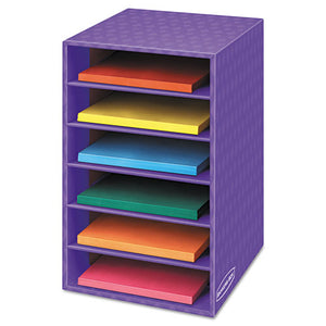 ESFEL3381201 - Vertical Classroom Organizer, 6 Shelves, 11 7-8 X 13 1-4 X 18, Purple