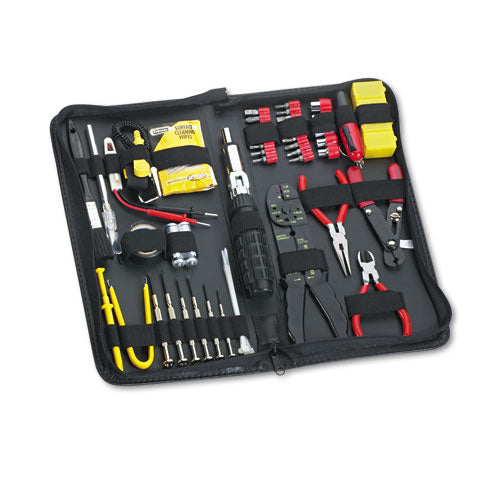 ESFEL49106 - 55-Piece Computer Tool Kit In Black Vinyl Zipper Case