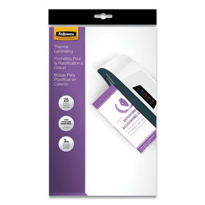 Laminating Pouches, 3 Mil, 9" X 14.5", Gloss Clear, 25-pack