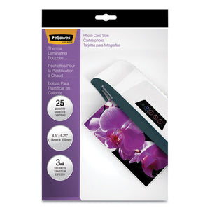 Laminating Pouches, 3 Mil, 4.5" X 6.25", Gloss Clear, 25-pack