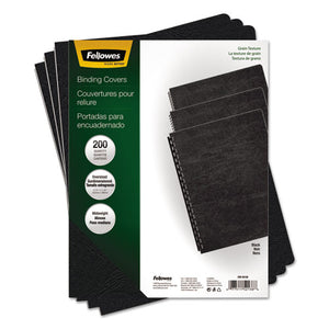 ESFEL52138 - Classic Grain Texture Binding System Covers, 11-1-4 X 8-3-4, Black, 200-pack