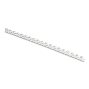Plastic Comb Bindings, 1-4" Diameter, 20 Sheet Capacity, White, 100 Combs-pack