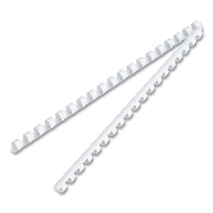 Plastic Comb Bindings, 5-16" Diameter, 40 Sheet Capacity, White, 100 Combs-pack