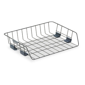 ESFEL62112 - Side-Load Wire Stacking Letter Tray, Wire, Black