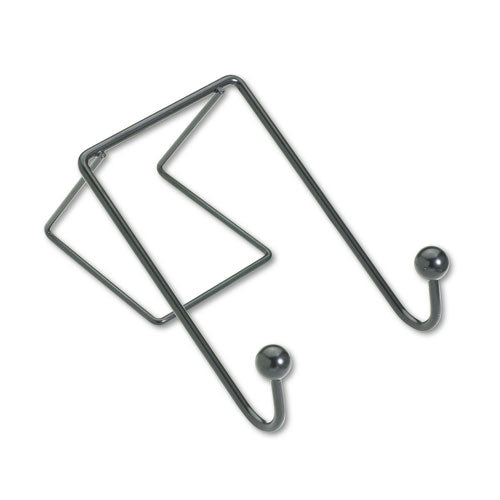 ESFEL75510 - Partition Additions Wire Double-Garment Hook, 4 X 6, Black