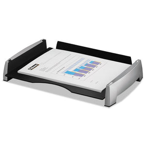 ESFEL8031701 - Office Suites Side Load Letter Tray, Plastic, Black-silver