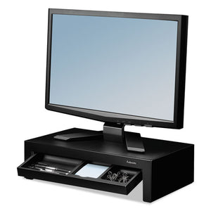 ESFEL8038101 - Adjustable Monitor Riser With Storage Tray, 16 X 9 3-8 X 6, Black Pearl