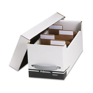 ESFEL96503 - Corrugated Media File, Holds 125 Diskettes-35 Standard Cases, White-black