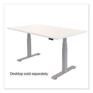 Cambio Height Adjustable Desk Base (base Only), 72w X 30d X 50.25h, Silver