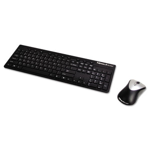 ESFEL9893601 - Slimline Wireless Antimicrobial Keyboard And Mouse, 15 Ft Range, Black