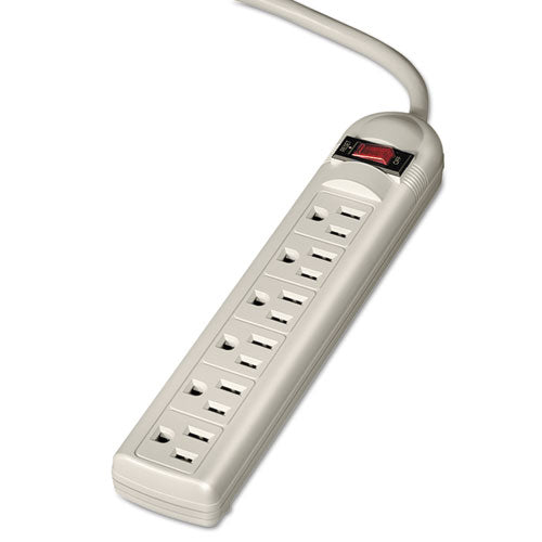 ESFEL99028 - Six-Outlet Power Strip, 120v, 6ft Cord, 9 5-8 X 1 13-16 X 1 7-16, Platinum