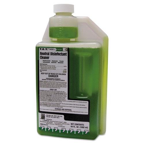ESFKLF377628 - T.e.t. Neutral Disinfectant Cleaner, Apple Scent, Liquid, 2 Qt. Bottle, 4-carton