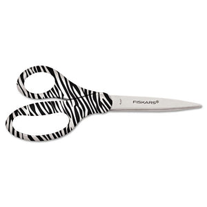 ESFSK1535821002 - 8" Designer Zebra Scissors With Recycled Handles