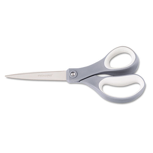 Everyday Titanium Softgrip Scissors, 8" Long, 3.1" Cut Length, Gray, Straight Handle