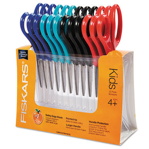 ESFSK95017197J - Children's Safety Scissors, Blunt, 5 In. Length, 1-3-4 In. Cut, 12-pack