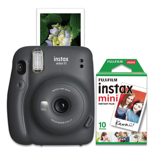 Instax Mini 11 Camera Bundle, Auto Focus, Charcoal