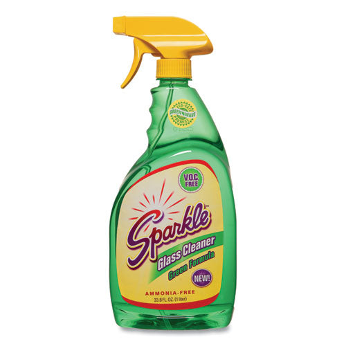 Green Formula Glass Cleaner, 33.8 Oz Bottle, 12-carton