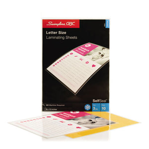 ESGBC3747308 - Selfseal Single-Sided Letter-Size Laminating Sheets, 3mil, 9 X 12, 10-pack