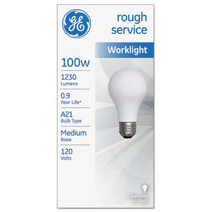 Rough Service Incandescent Worklight Bulb, A21, 100 W, 1,160 Lm