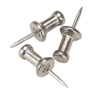ESGEMCPAL3 - Aluminum Head Push Pins, Aluminum, Silver, 3-8", 100-box