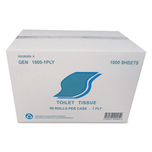 ESGEN10001PLY - Small Roll Bath Tissue, 1-Ply, 1000 Sheets-roll, 1.64 In Core, 96-carton