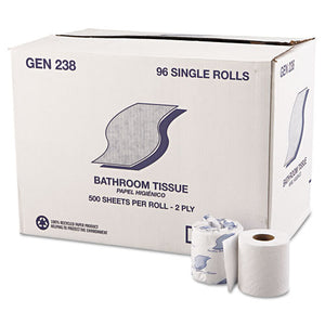 Bath Tissue, Wrapped, Septic Safe, 2-ply, White, 500 Sheets-roll, 96 Rolls-carton
