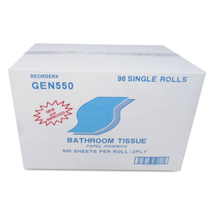 ESGEN550 - Bath Tissue, 2-Ply, White, 500 Sheets-roll, 96-carton