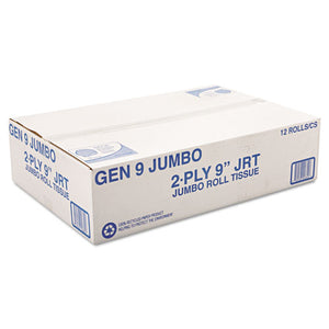 Jumbo Roll Bath Tissue, Septic Safe, 2-ply, White, 3.3" X 700 Ft, 12-carton