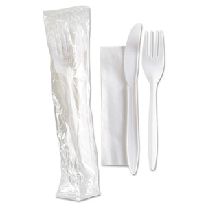 ESGENFKNKIT500 - Wrapped Cutlery Kit W-fork, Knife And Napkin, Individually Wrapped, 500-carton