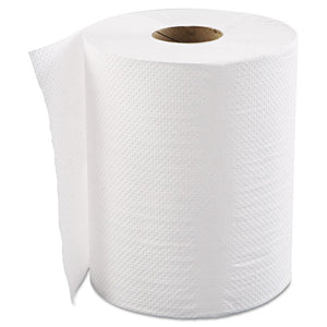 ESGENHWTWHI - Hardwound Roll Towels, 1-Ply, White, 8" X 600 Ft, 12 Rolls-carton