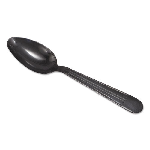 ESGENHYBSS - Heavyweight Cutlery, Soup Spoons, 6", Polypropylene, Black, 1000-carton