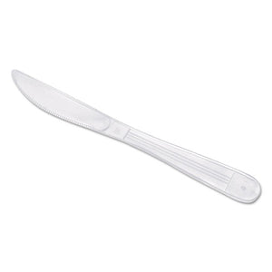 ESGENHYWIWKN - Wrapped Cutlery, 7 1-2" Knife, Heavyweight, White, 1000-carton