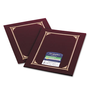 ESGEO45333 - Certificate-document Cover, 12 1-2 X 9 3-4, Burgundy, 6-pack