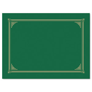 ESGEO47399 - Certificate-document Cover, 12 1-2 X 9 3-4, Green, 6-pack