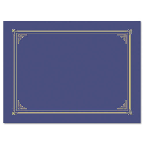 ESGEO47401 - Certificate-document Cover, 12 1-2 X 9 3-4, Metallic Blue, 6-pack
