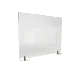 Desktop Free Standing Acrylic Protection Screen, 29 X 5 X 24, Frost