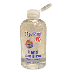 Hand Rx Gel Hand Sanitizer, 8 Oz Bottle, Unscented, 12-carton