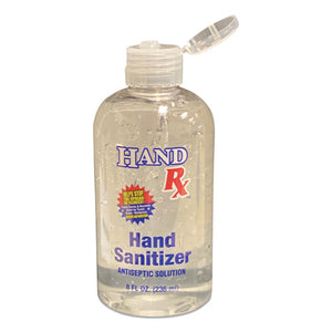 Hand Rx Gel Hand Sanitizer, 8 Oz Bottle, Unscented, 12-carton