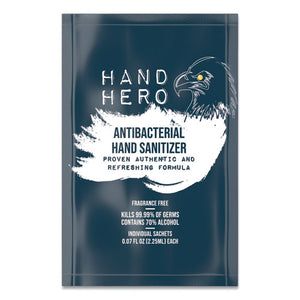 Antibacterial Sachet Gel Hand Sanitizer, 0.07 Oz, 50-box