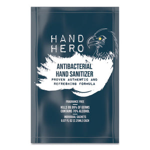 Antibacterial Sachet Gel Hand Sanitizer, 0.07 Oz, 50-box, 48 Boxes-carton