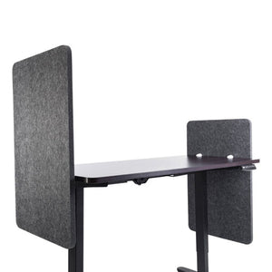 Desk Modesty Adjustable Height Desk Screen Cubicle Divider And Privacy Partition, 23.5 X 1 X 36, Polyester, Ash