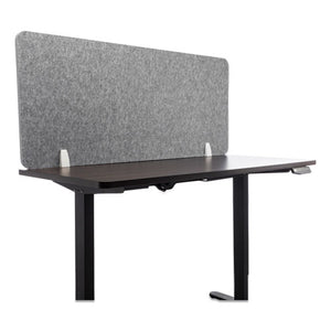Desk Screen Cubicle Panel And Office Partition Privacy Screen, 54.5 X 1 X 23.5, Polyester, Ash