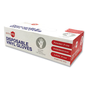 Single Use Vinyl Glove, Clear, Medium, 1,000-carton