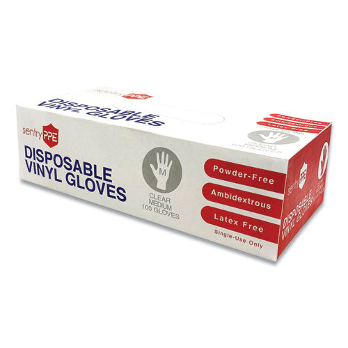 Single Use Vinyl Glove, Clear, Medium, 1,000-carton